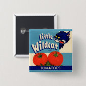 Little Wildcat Tomattomates crateラベル 缶バッジ (正面&裏面)