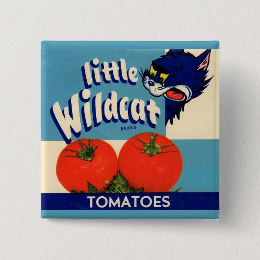 Little Wildcat Tomattomates crateラベル 缶バッジ (正面)