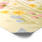 Little Wildflower Baby Showerウェルカムポスター ポスター (角)