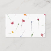 Little Wildflower Baby Showerブックリクエスト エンクロージャーカード (裏面)