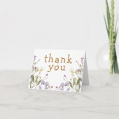 Little Wildflower Baby Shower サンキューカード (正面)