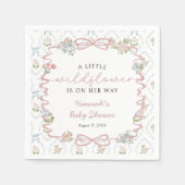 Little Wildflower Baby Shower  スタンダードカクテルナプキン (正面)