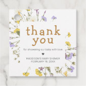 Little Wildflower Baby Shower フェイバータグ (正面)