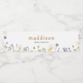 Little Wildflower Baby Shower ペットボトルラベル (シングルラベル)