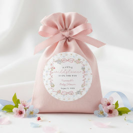 Little Wildflower Baby Shower ラウンドシール