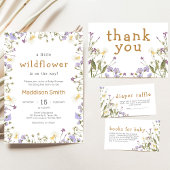 Little Wildflower Baby Shower 招待状
