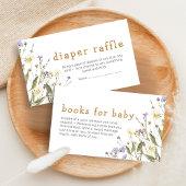 Little Wildflower Baby Shower Diaper Raffle エンクロージャーカード