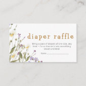 Little Wildflower Baby Shower Diaper Raffle エンクロージャーカード (正面)
