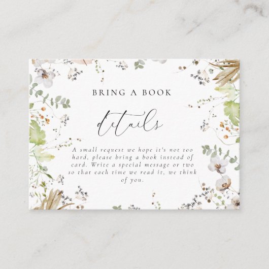 Little Wildflower Baby Shower Enclosureカード エンクロージャーカード (正面)