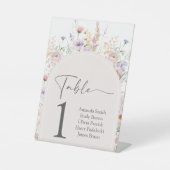 Little Wildflower Baby Shower Table Numbers 台座サイン (正面)