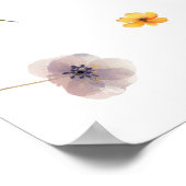 Little Wildflower Baby Shower Welcome ポスター (角)