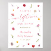 Little Wildflower Baby Shower Welcome ポスター (正面)