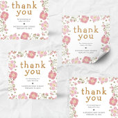 Little Wildflower Boho Baby Shower スクエアシール