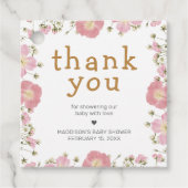 Little Wildflower Boho Baby Shower フェイバータグ (正面)