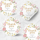 Little Wildflower Boho Baby Shower ラウンドシール