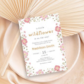 Little Wildflower  Boho Baby Shower 招待状