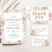 Little Wildflower  Boho Baby Shower 招待状