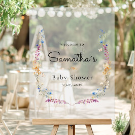 Little Wildflower Boho Dream - Baby Shower アクリルサイン