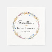 Little Wildflower Boho Dream - Baby Shower スタンダードカクテルナプキン (正面)