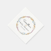 Little Wildflower Boho Dream - Baby Shower スタンダードカクテルナプキン (角)