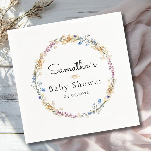 Little Wildflower Boho Dream - Baby Shower スタンダードカクテルナプキン