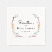 Little Wildflower Boho Dream - Baby Shower スタンダードカクテルナプキン (正面)