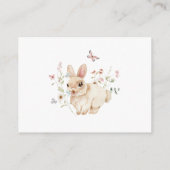 Little Wildflower Butterfly Girl Baby Shower エンクロージャーカード (裏面)