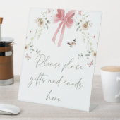 Little Wildflower Butterfly Girl Baby Shower 台座サイン (インサイチュ)