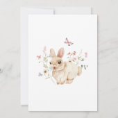 Little Wildflower Butterfly Girl Baby Shower 招待状 (裏面)