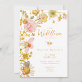 Little Wildflower Butterfly QRコードベビーシャワー 招待状 (正面)