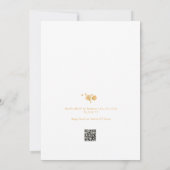 Little Wildflower Butterfly QRコードベビーシャワー 招待状 (裏面)