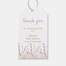 Little Wildflower Garden Baby Shower Thank You ギフトタグ