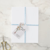 Little Wildflower Girl White Baby Showerありがとう ギフトタグ (より糸付き)