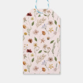 Little Wildflower Girl White Baby Showerありがとう ギフトタグ (裏面)