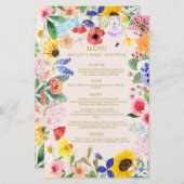 Little wildflower mama to Bee Baby Showerメニュー (正面/裏面)
