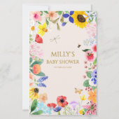 Little wildflower mama to Bee Baby Showerメニュー (裏面)