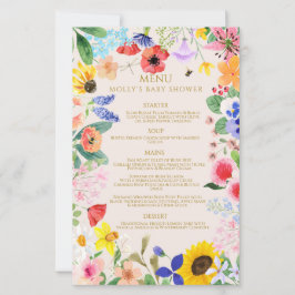 Little wildflower mama to Bee Baby Showerメニュー