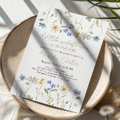Little Wildflower Minimalist Floral Baby Shower 招待状