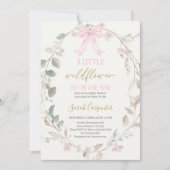 Little Wildflower on her Way Baby Shower Girl 招待状 (正面)