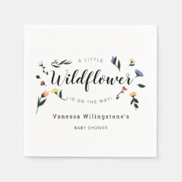 Little Wildflower on the Wayフローラ赤ちゃんシャワー スタンダードカクテルナプキン