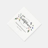 Little Wildflower on the Wayフローラ赤ちゃんシャワー スタンダードカクテルナプキン (角)