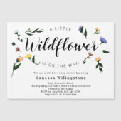 Little Wildflower on the Wayフローラ赤ちゃんシャワー マグネット招待状 (正面)