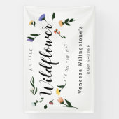 Little Wildflower on the Wayフローラ赤ちゃんシャワー 横断幕 (縦)