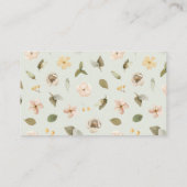 Little Wildflower Oval Baby Showerブックリクエスト エンクロージャーカード (裏面)