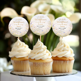 Little Wildflower Pastel Meadow Spring Floral ラウンドシール