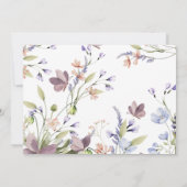 Little Wildflower Photo Thank You Card 招待状 (裏面)