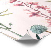 Little Wildflower Turning One 1st Birthday Welcome ポスター (角)