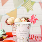 Little Wildflower Turning One Pretty 1st Birthday  紙コップ