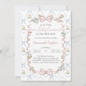Little Wildflower Vintage Baby Shower 招待状 (正面)