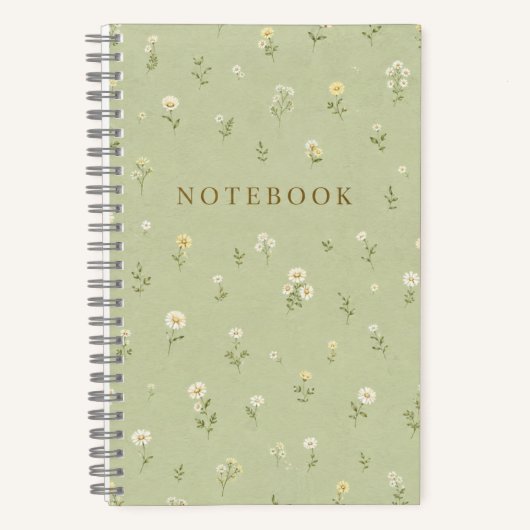 Little Wildflowers Notebook – Dotted Journal ノートブック (正面)